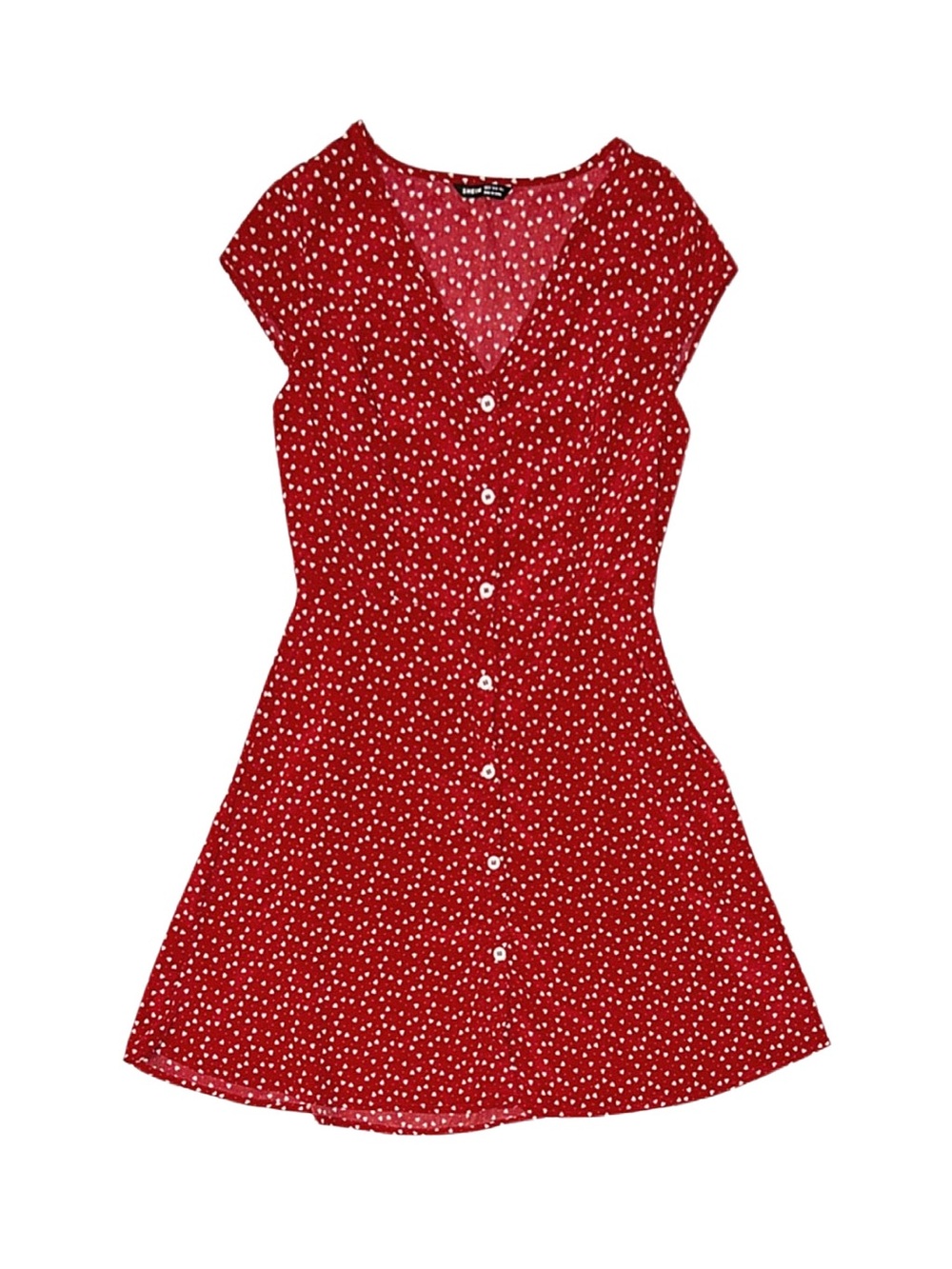 SHEIN Women's Red Short Sleeve Dress
